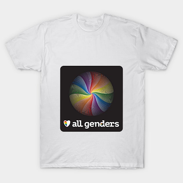 Love all genders T-Shirt by carlwaineart